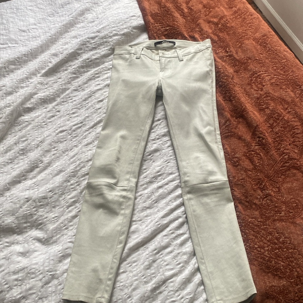 White leather J brand pants